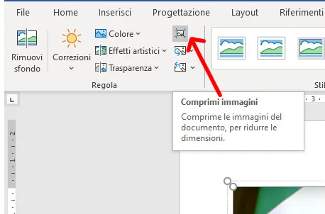 Compressione immagine Word