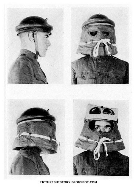 World War Gas. Protection against gas attacks