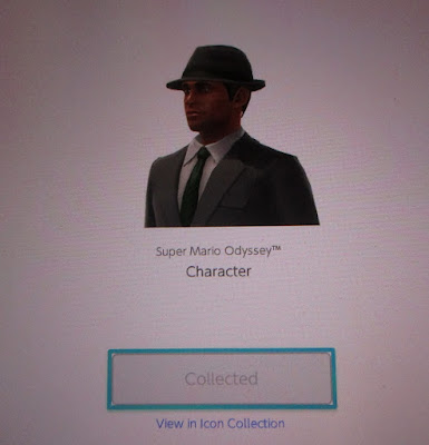 Nintendo Switch icon elements New Donker Man Male dark skinned character collected Super Mario Odyssey