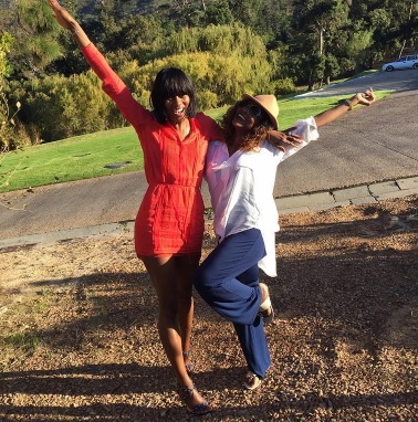 Genevieve Nnaji Marks 37th Birthday With Model Oluchi & Ojy Okpe At Steenberg Villa In Cape Town