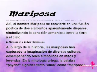 ▷ Significado del nombre Mariposa