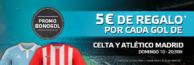 suertia bonogol 30 euros Liga Celta vs Atletico 10 enero