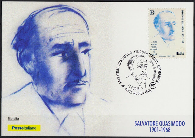 Italy 2018 Salvatore Quasimodo Writer Nobel Prize in Literature People Maxicard