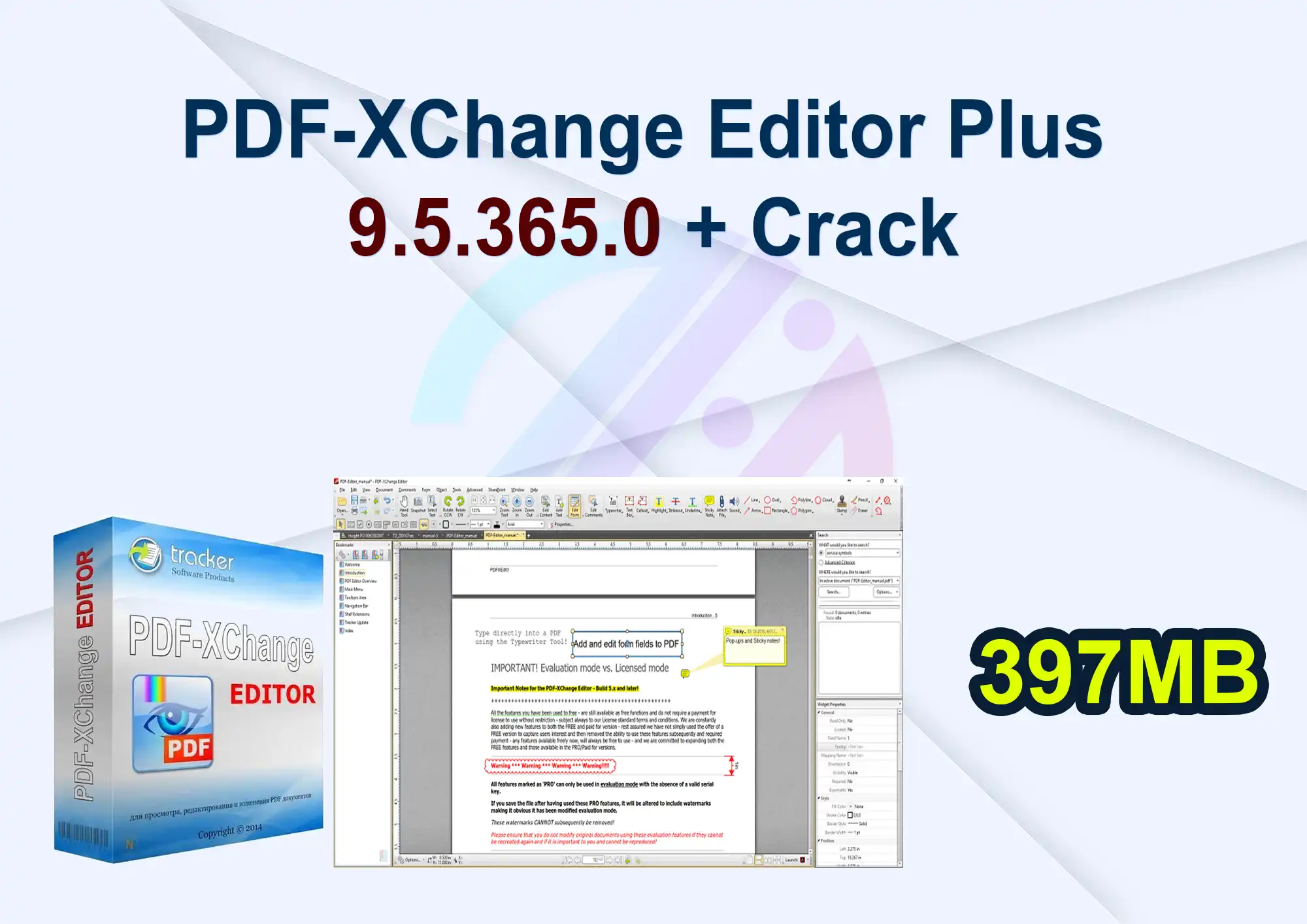 PDF-XChange Editor Plus 9.5.365.0 + Crack