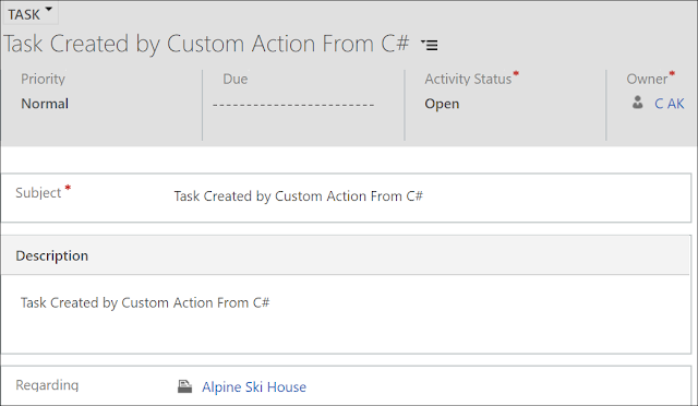 Call Custom Action in C#