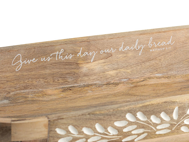 Dayspring Give Us This Day - Wooden Dough Bowl