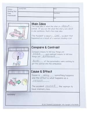 Try one of these 4 ideas for Middle School Reading Test Prep! #ELA #Tips