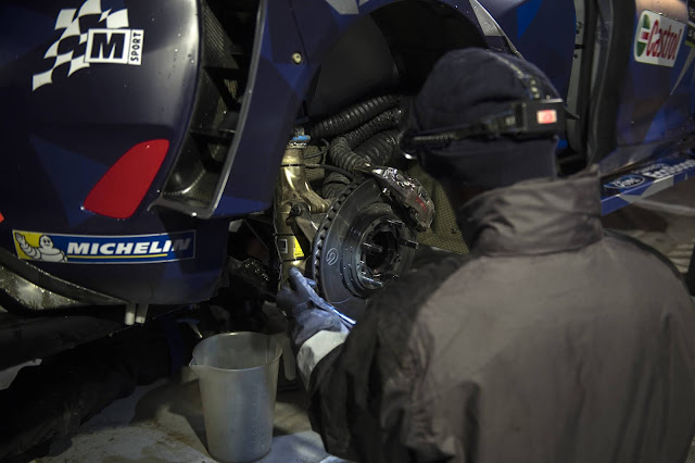 Rally Mechanic Checking Brakes