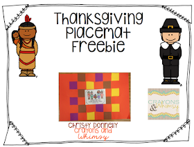 Thanksgiving Placemat Craft Title Page Freebie Crayons and Whimsy