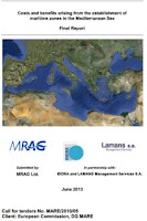 Costs and benefits arising from the establishment of maritime zones in the Mediterranean Sea.