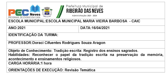 Tradição escrita: Registro dos ensinos sagrados.