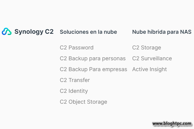 SYNOLOGY C2 "SOLUCIONES CLOUD E HÍBRIDAS CON TU NAS"