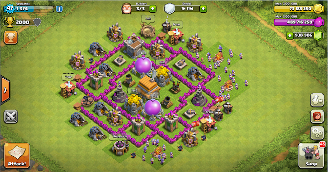 Design Thropy Base Clash Of Clans TH 6