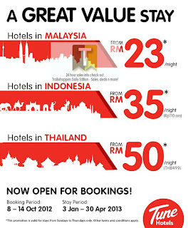 Tune Hotels Downtown KL Penang KK KB JB IPOH Rooms From RM23 Offer 2012