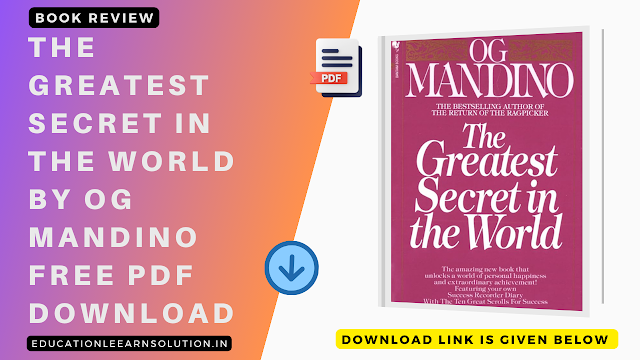 The Greatest Secret In The World By Og Mandino Free Pdf Download