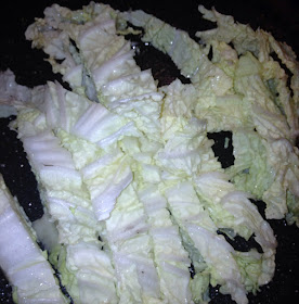 strips of nappa cabbage