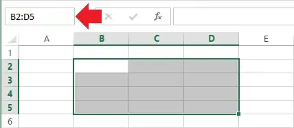 Uso de celdas, filas y columnas en Excel