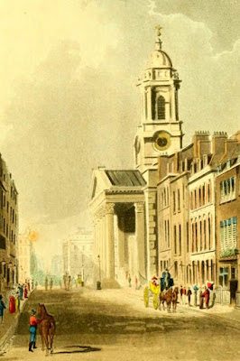 St George's, Hanover Square  from Ackermann's Repository (1812)