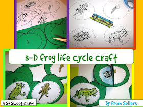 3-D frog life cycle craft