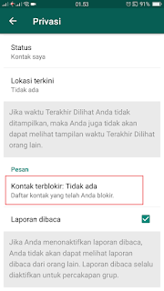 Cara Blokir Nomor Kontak Pada WhatsApp