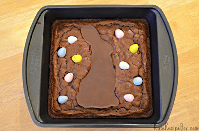 Make Ahead Easter Dinner Recipes - Chocolate Bunny Brownies #Celebrate365