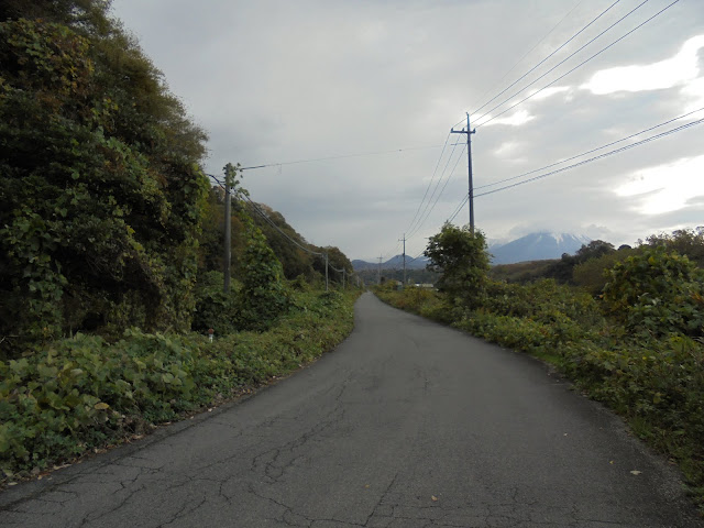 昔の大山へ行くための道路を大山の方角に歩きます