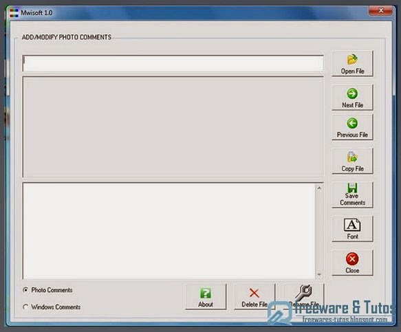Mwisoft : un logiciel gratuit pour ajouter facilement des commentaires aux images