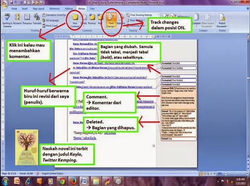 cara menggunakan track changes