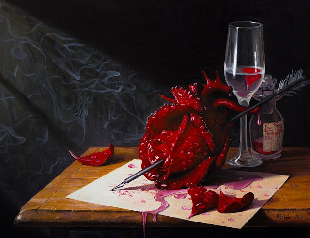 love,surrealism,red rose