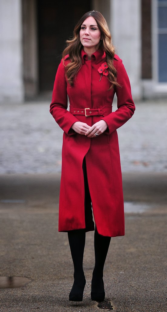 Kate Middleton, Duchess of Cambridge, in LK Bennett Coat (Again)