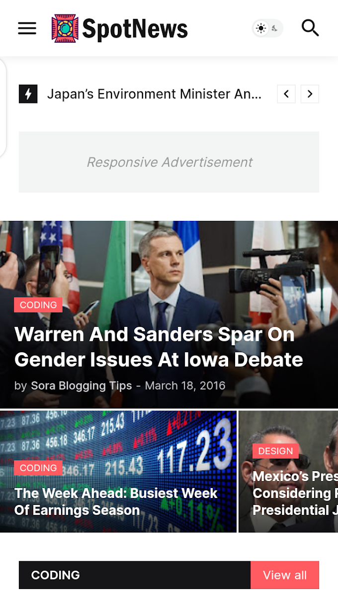 Download SpotNews Blogger Template