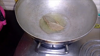 Once heated add bayleaf. Let it heat for few seconds