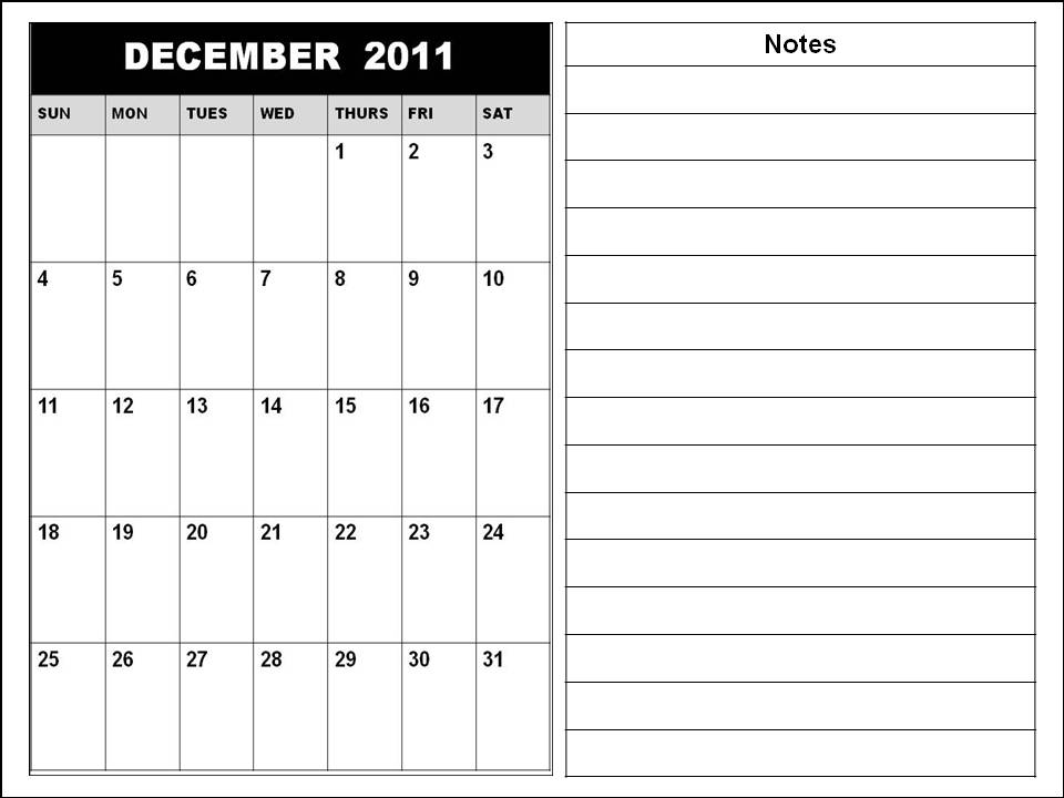 blank calendars to print. Blank Calendar December 2011