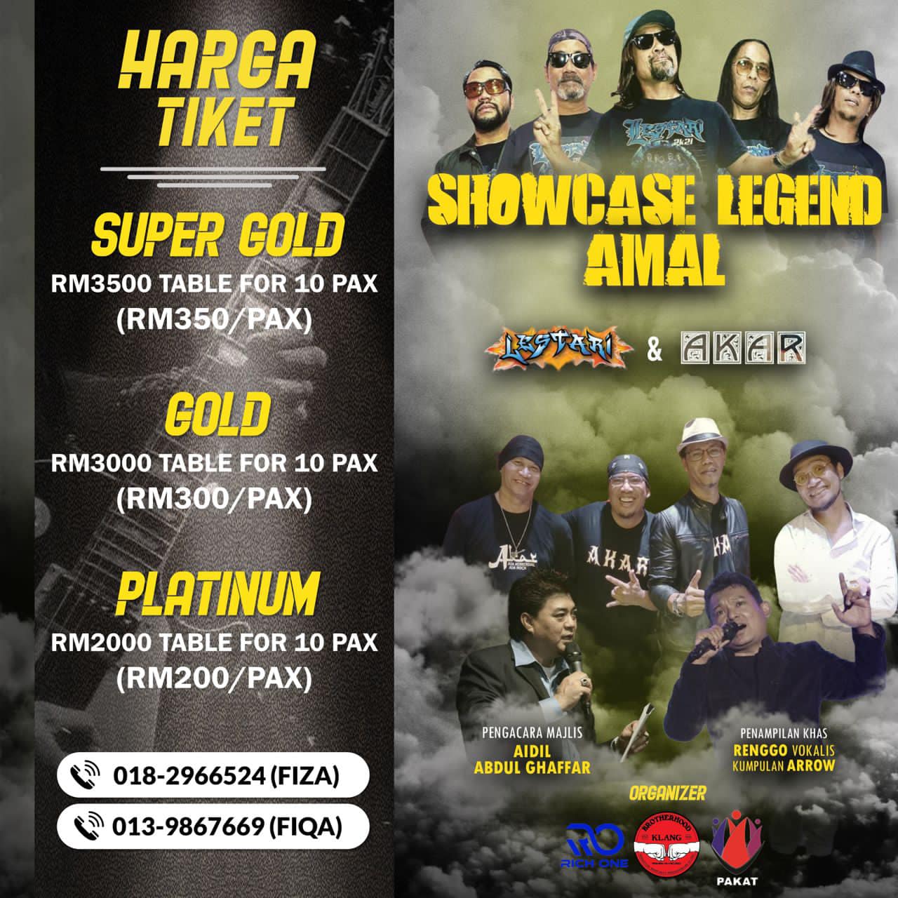 AKAR, LESTARI, SCREEN, RINGGO ARROW BAKAL GEGAR SHOWCASE LEGEND AMAL LIVE IN DINE 2022