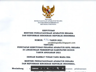 Rincian Formasi CASN CPNS PPPK Kabupaten Kudus Tahun 2021 Rincian Formasi CASN CPNS PPPK Kabupaten Kudus Tahun 2021