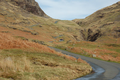 The view up Hardknott Pass