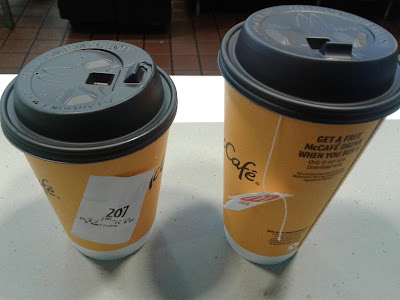 McDonald's Americano and Hot Tea Cups