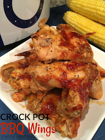 food, crock pot bbq chicken wings