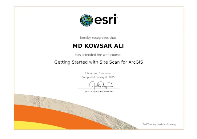 MD KOWSAR ALI; Environmental Systems ResearchInstitute; ESRI;