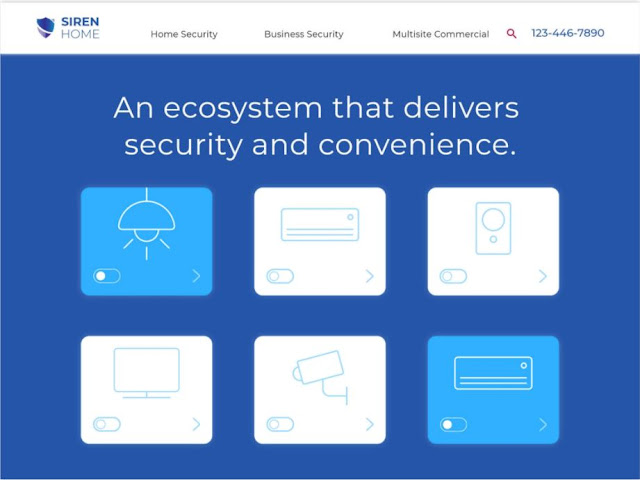 Home Security Company website design