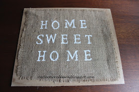 Eclectic Red Barn:Painted grain sack sign