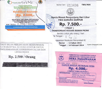 Tiket pendakian Tektok Guntur