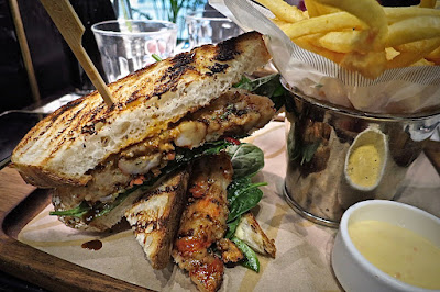 PS. Cafe, chargrilled chunky prawn sandwich