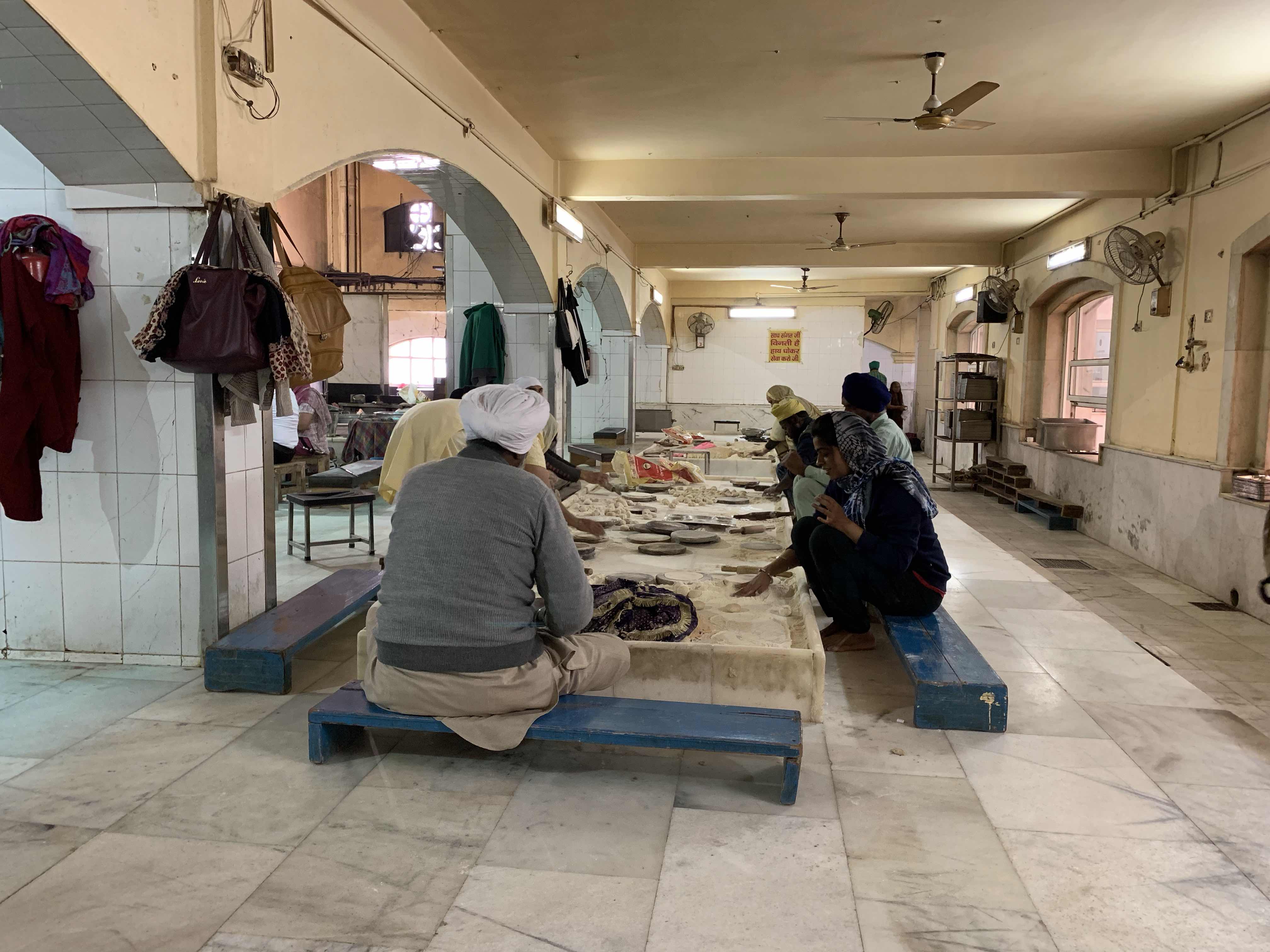 die Küche im Sikh Tempel