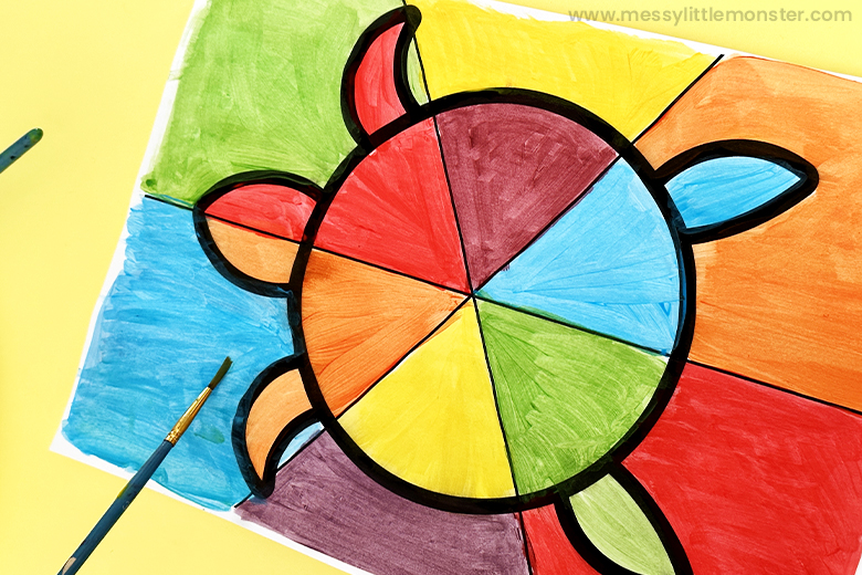colour wheel painting activity for kids