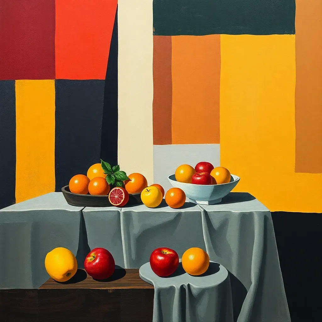 Constructivist Still Life with Fruits