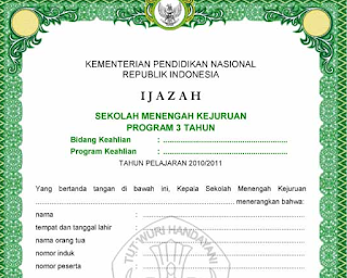 Blanko Ijazah 2018 