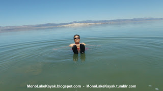 Floating in Mono Lake