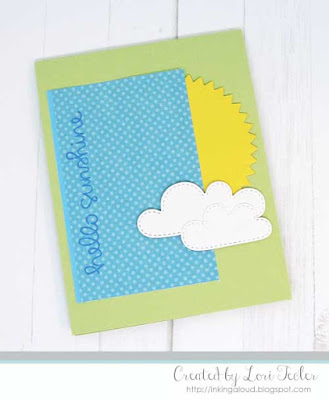 Hello Sunshine card-designed by Lori Tecler/Inking Aloud-stamps and dies from Lawn Fawn