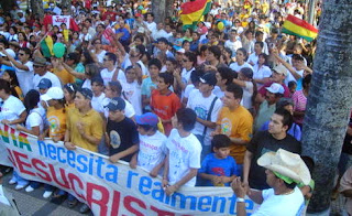 Protesta de cristianos contra ley que amenaza libertad religiosa en Bolivia